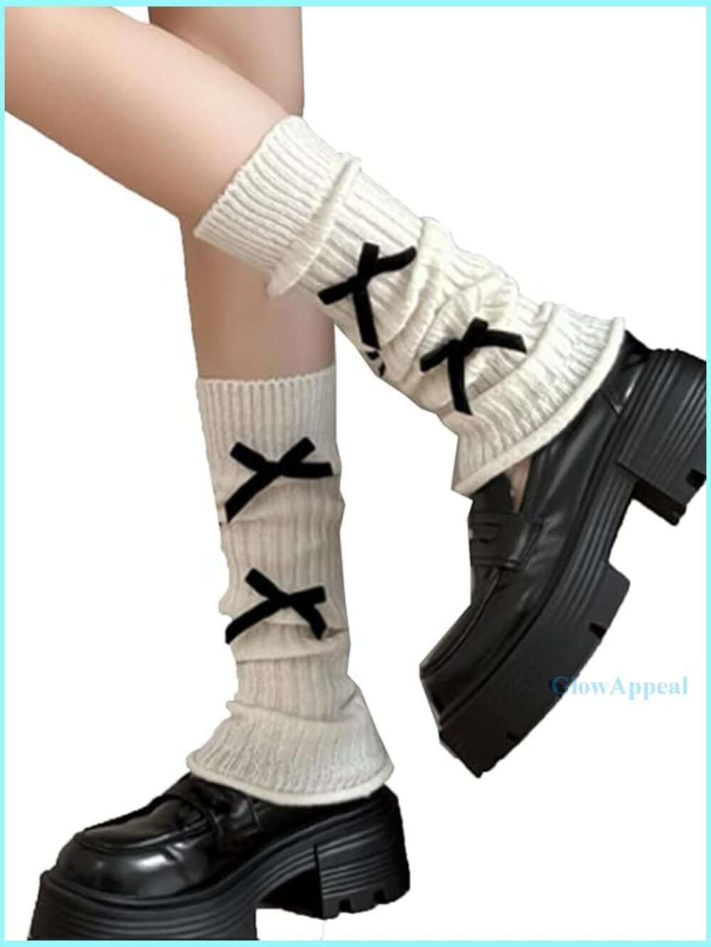 Y2K Rib Knit Leg Warmers Over The Calf Boot Socks Stretchy